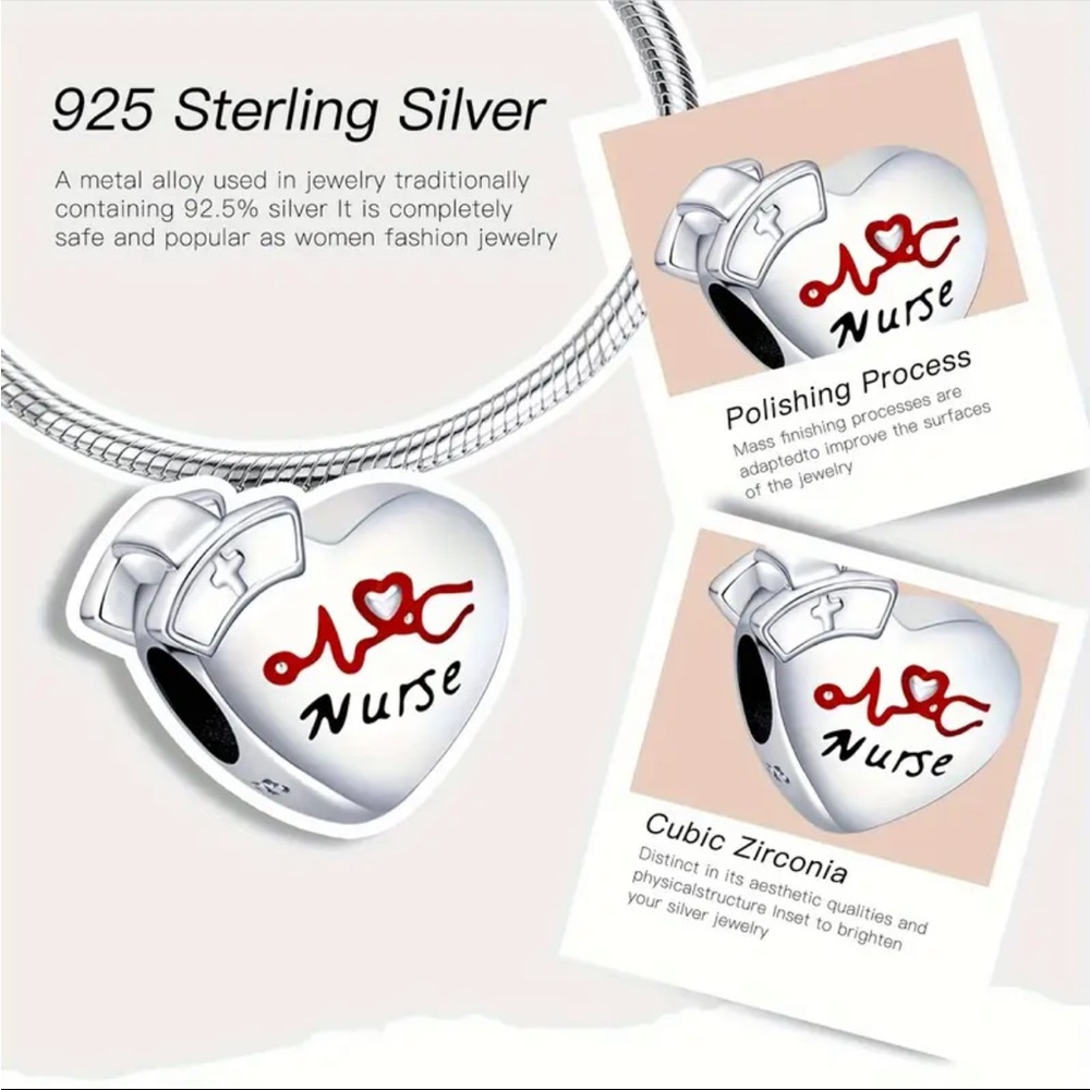 925 Nurse Bracelet Charm For Pandora - Picture 4 of 4